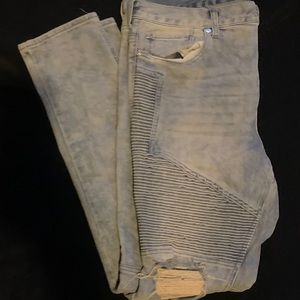 Pacsun biker stacked skinny denim